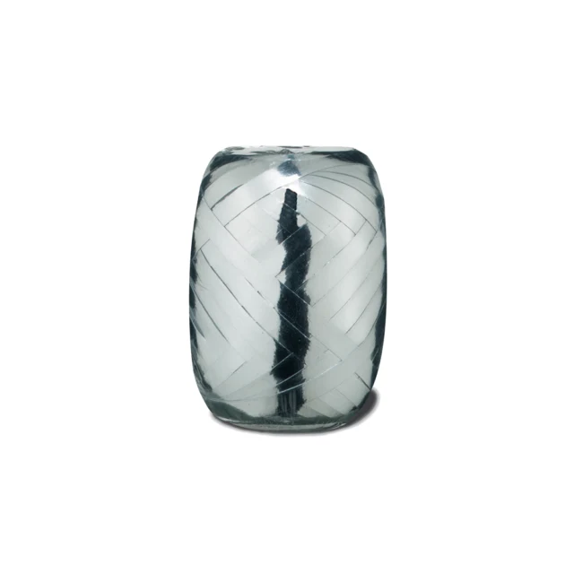 Krullint / Cadeaulint - 20 meter x 5 mm - zilver metallic