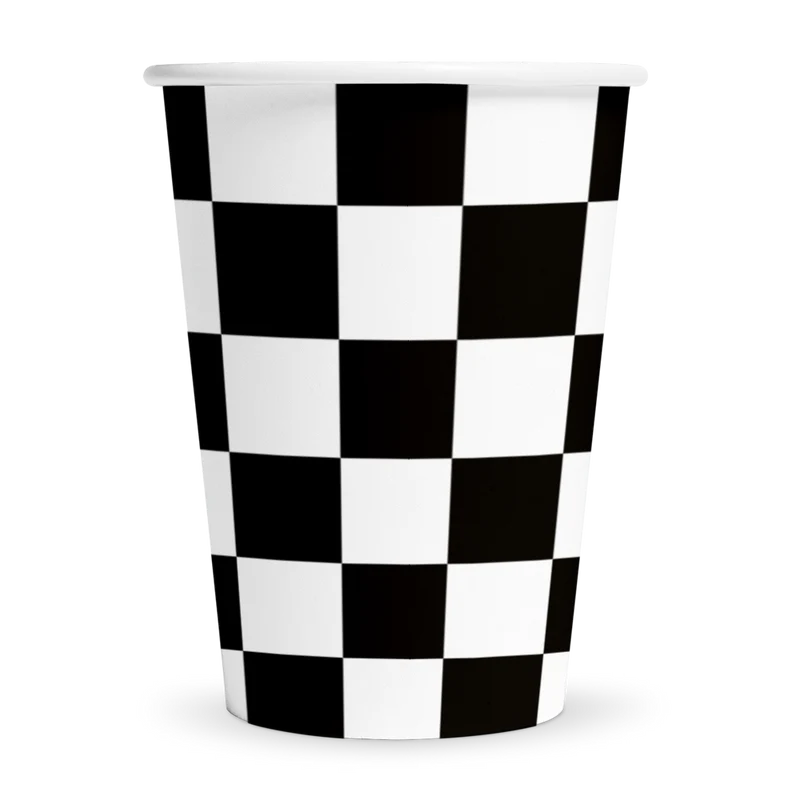 Formule 1 race vlag bekers - 8 stuks
