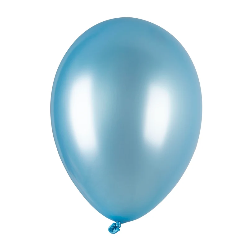 Metallic blauwe ballonnen latex 100 stuks