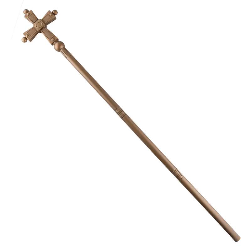 Kardinaalsstaf met kruis goud 114 cm