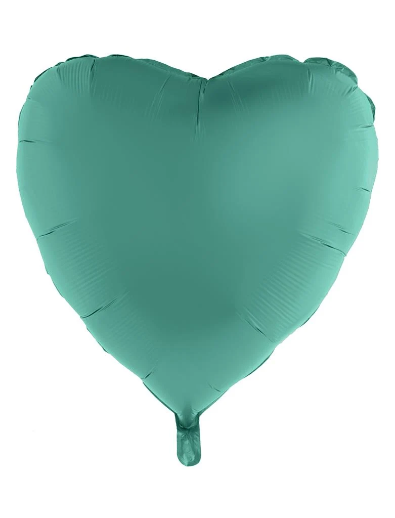 Folieballon hart groen 80,5 x 75 cm