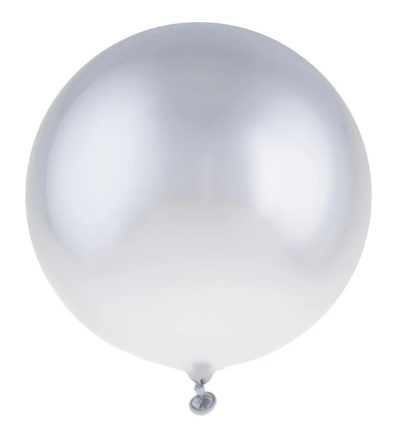 Chroomballonnen zilver 35 cm latex 12 stuks