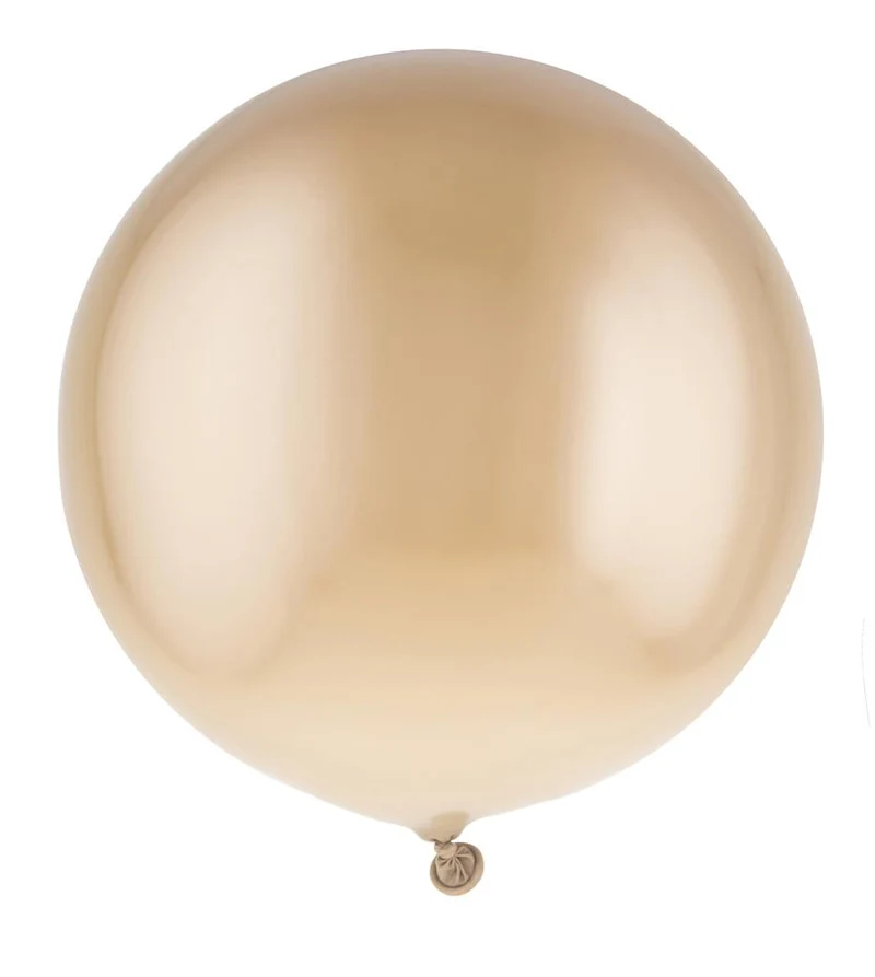 Chrome ballonnen goud 35 cm, 12 stuks