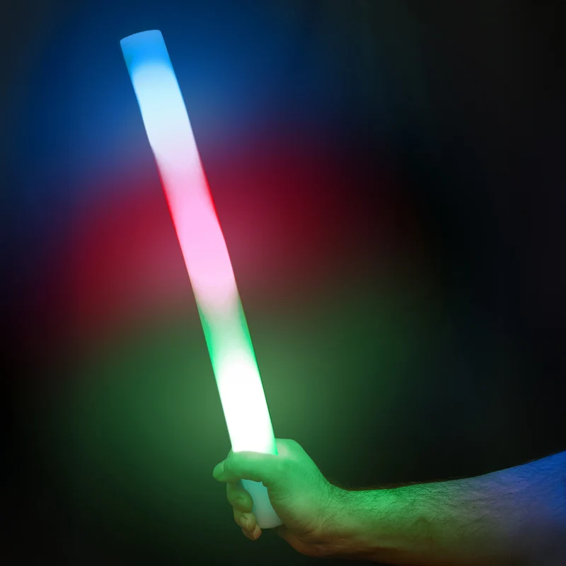 10 Foam stick led 48 cm multicolor met wisselende kleuren