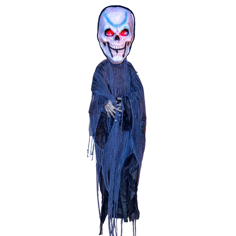 Hangdecoratie zombie met lichtgevende ogen 280 cm