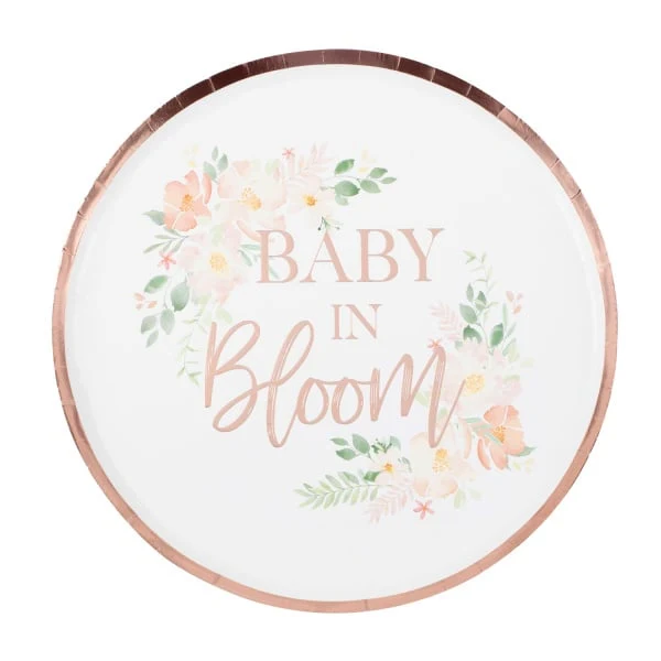 Floral Baby In Bloom Bordjes (8st)