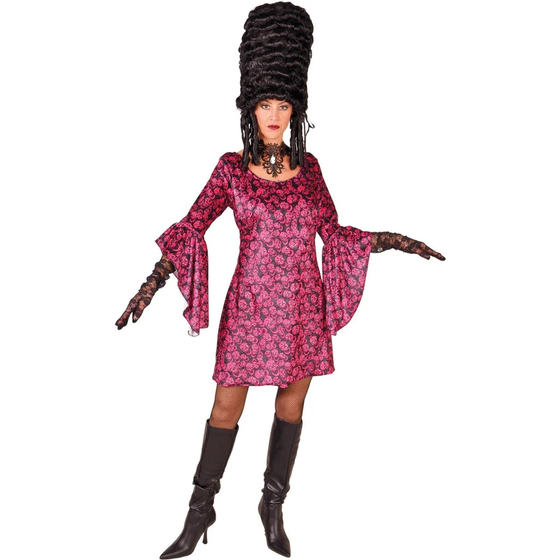 Halloween jurkje roze schedels