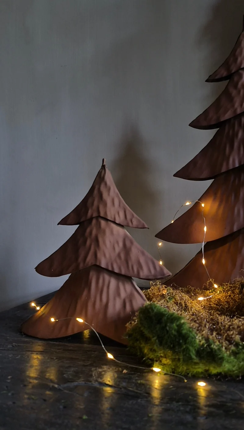 Metalen boom roest - 24x24 cm