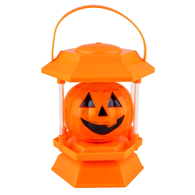 Pompoen lantaarn oranje 16 cm van pvc