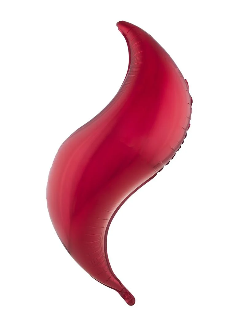Folieballon S-vorm rood 102 cm