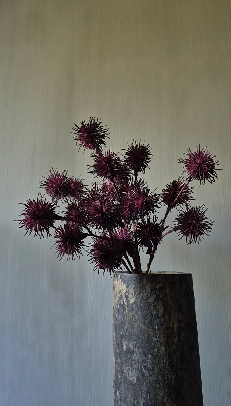 Kastanje kunsttak bundel bordeauxrood - 40 cm