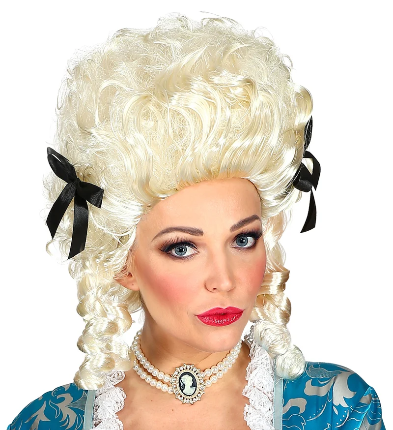 Pruik Koloniale vrouw ivoor