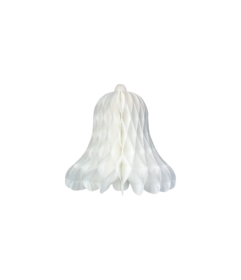 Kerstklok 30 cm - wit