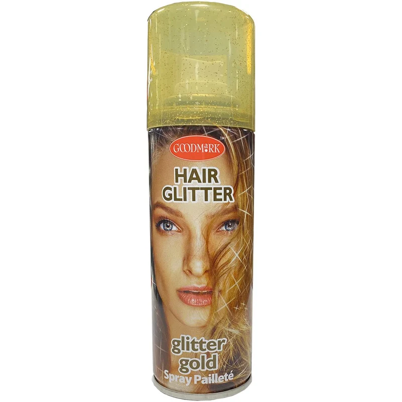 Haarspray glitter goud - 125 ml