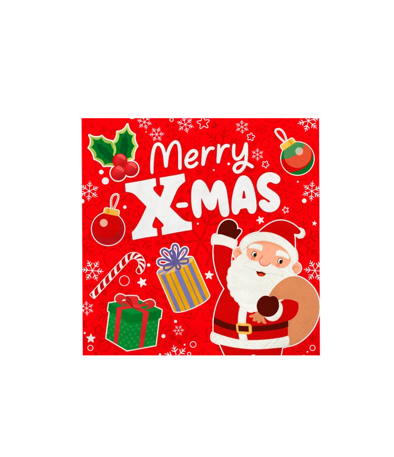 Kerst servetten X-mas - 16 stuks