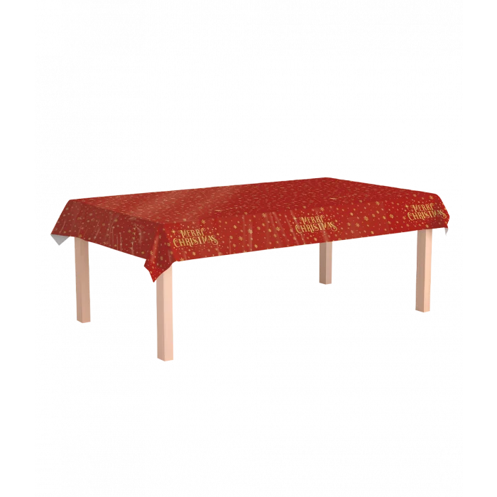 Kerst tafelkleed Merry Christmas - rood