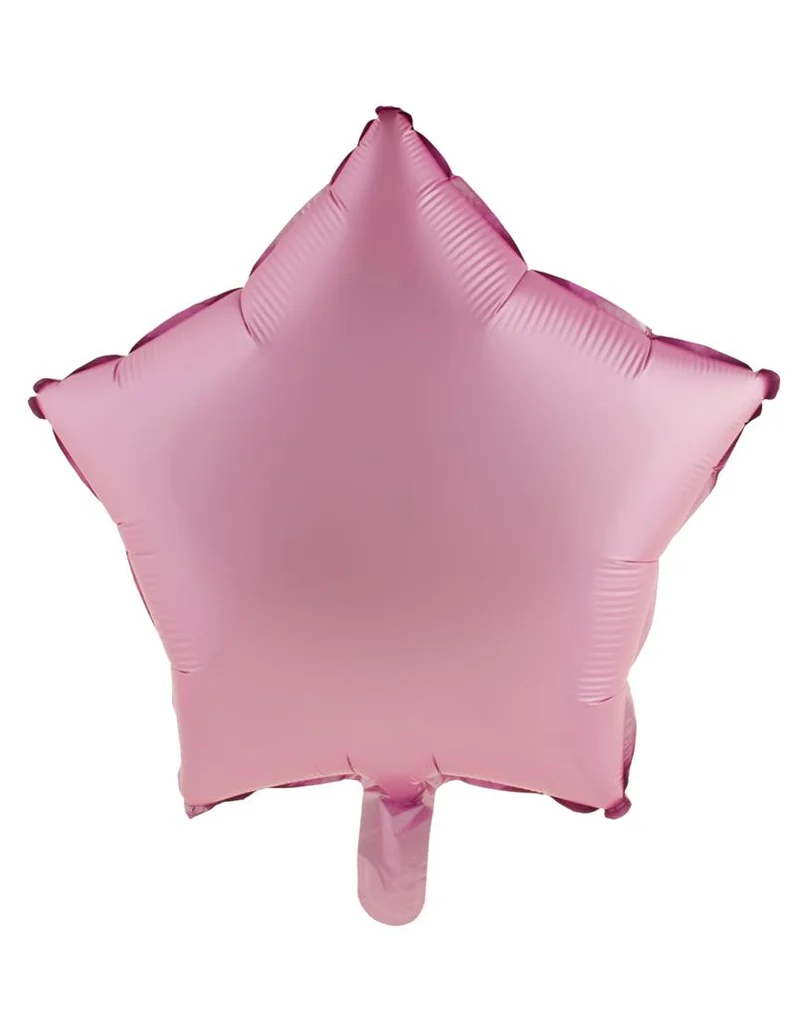 Folieballon ster roze 18 inch van 52,7 x 46 cm