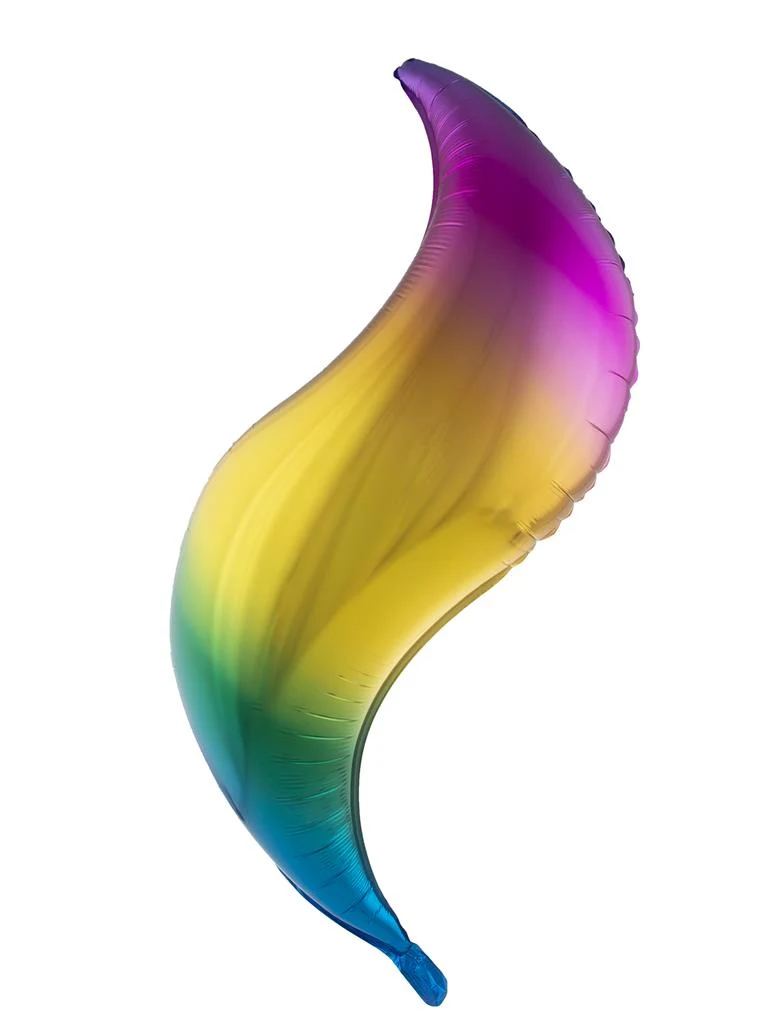 Folieballon regenboog S-vorm 102 cm