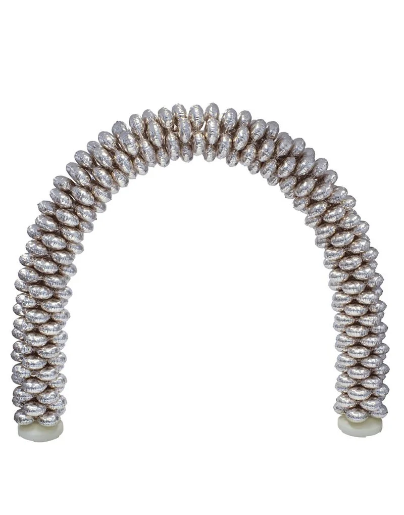Ballonboog zilver 300 x 220 cm met 70 folieballonnen