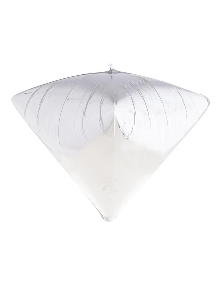 Folieballon diamant zilver 61 cm Funny Fashion