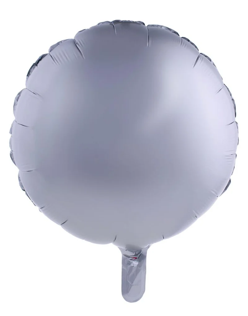 Zilveren folieballon rond 18 inch, 52,7 x 46 cm