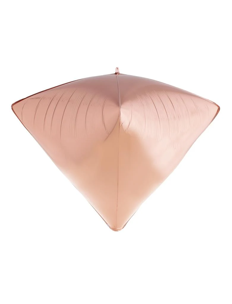 Folieballon diamantvorm rosé 61 cm
