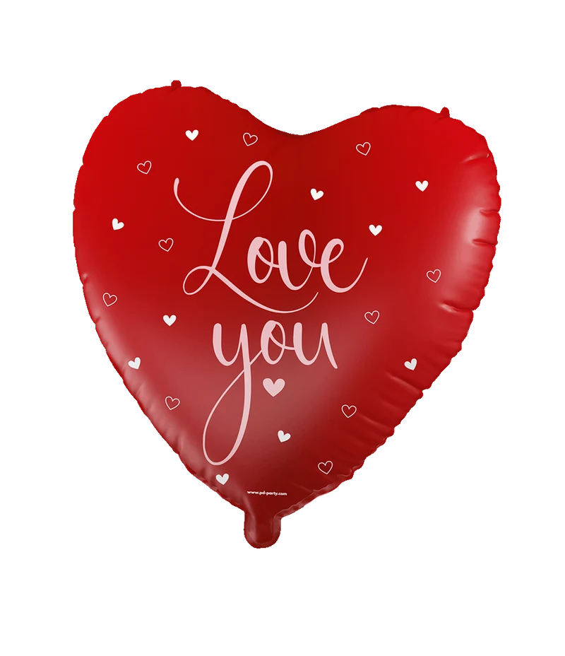 Folieballon hart - Love You - 46 cm