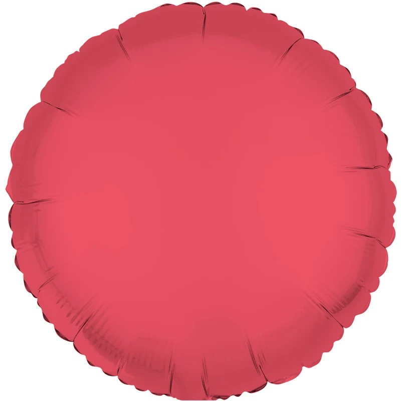 Folieballon rond - NEON rood - 43 cm