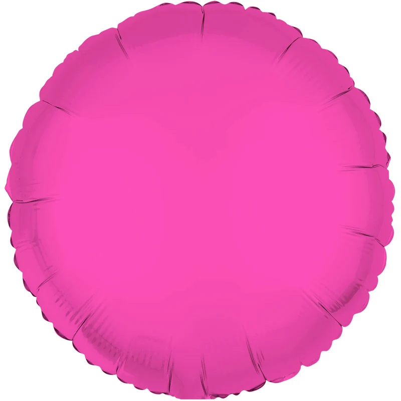 Folieballon rond- NEON roze - 43 cm