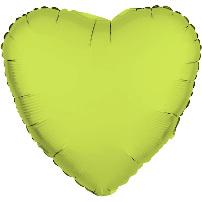 Folieballon hart - NEON geel - 43 cm