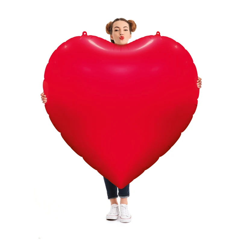 Folieballon XXL hart - 157 cm - rood