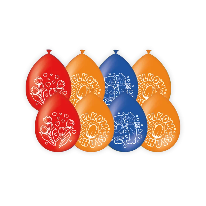 Welkom thuis ballonnen - 8 stuks