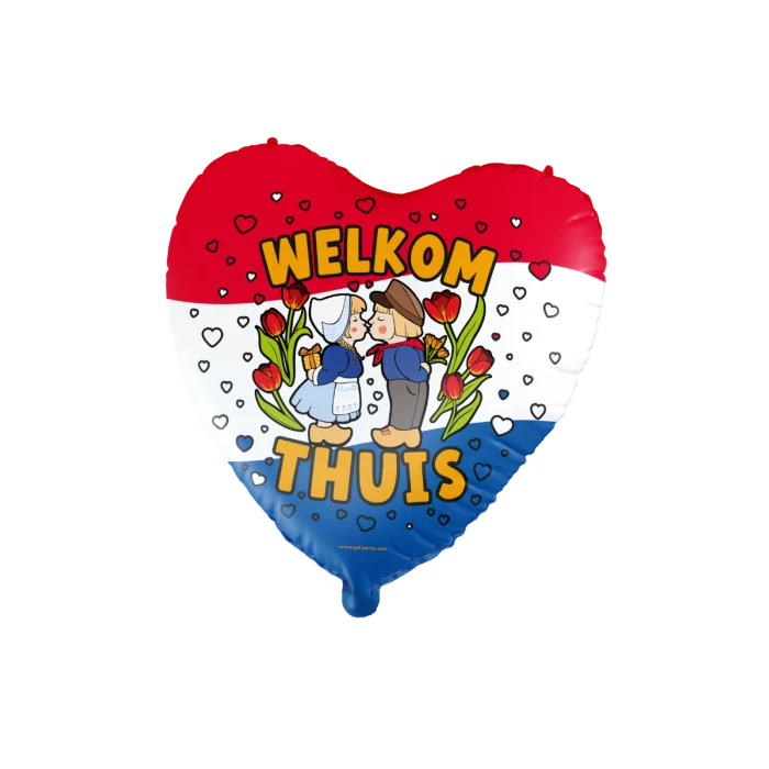 Welkom thuis Folieballon hart - 60 cm