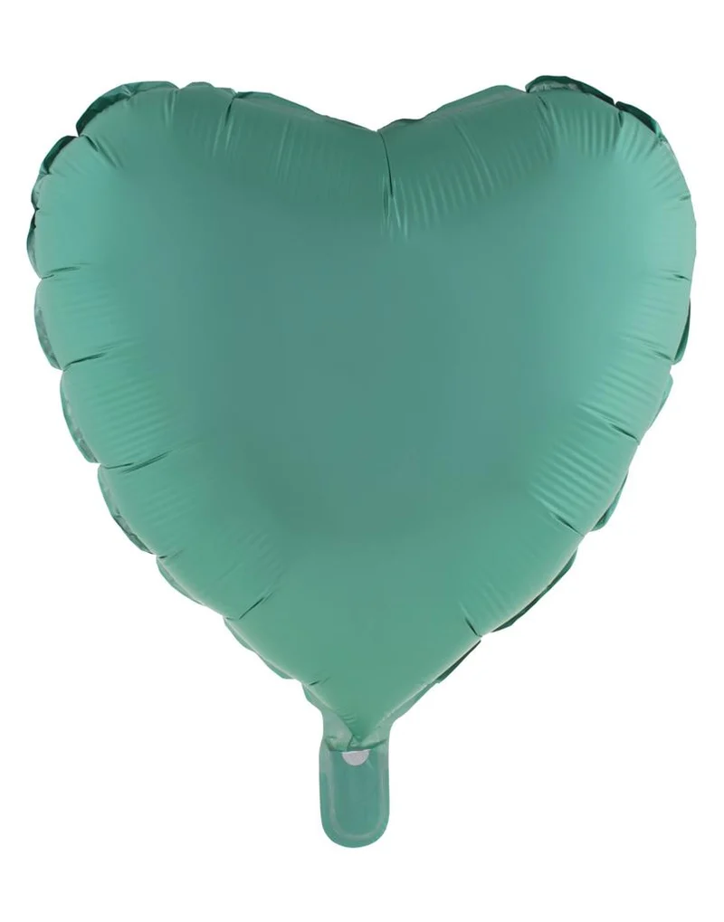 Folieballon hart groen 18 inch 52,7 x 46 cm