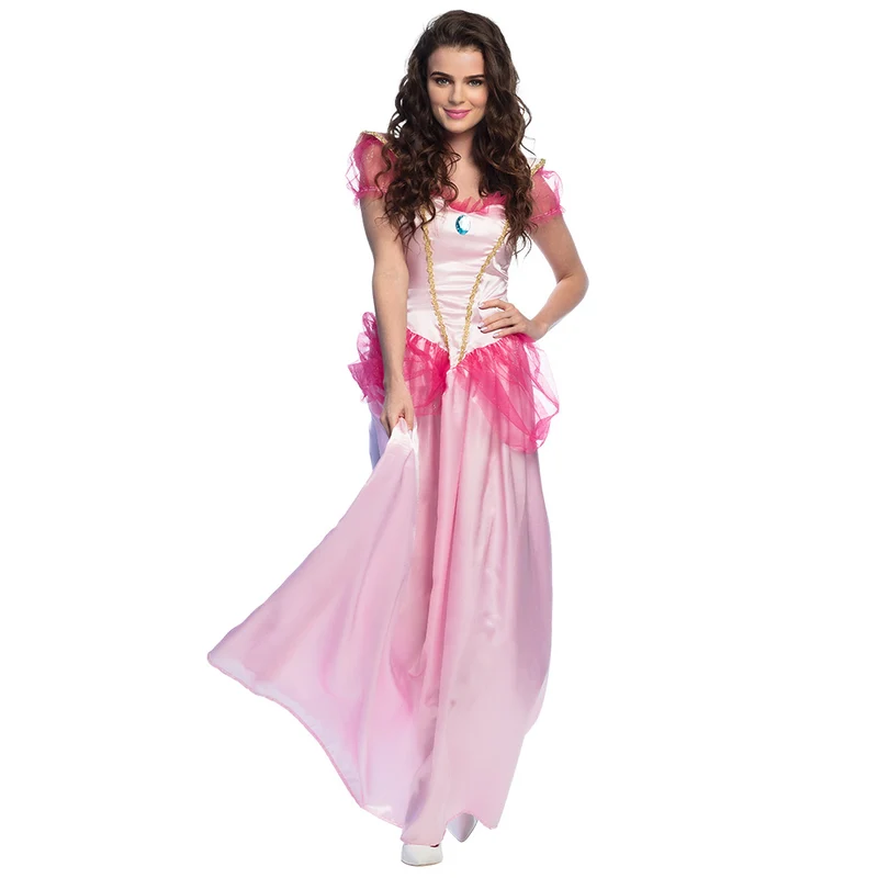 Prinsessenjurk Sophia roze lang dames