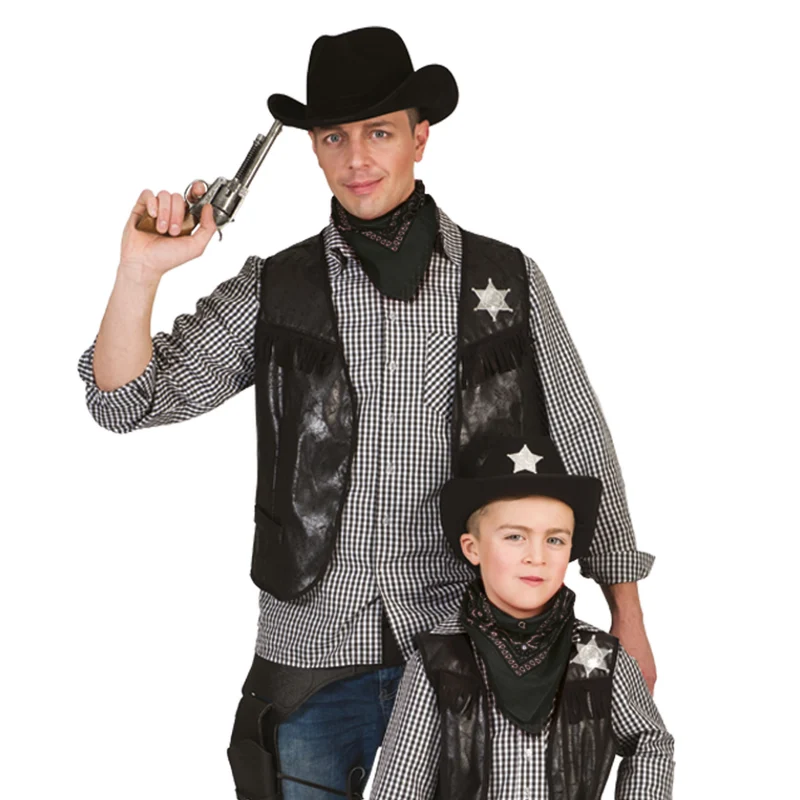 Zakdoek zwart 50 x 50 cm, bandana voor westernoutfit