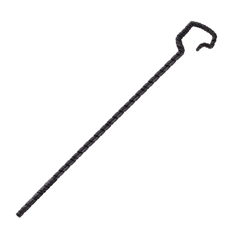 Herdersstaf gedraaid bruin 150 cm van pvc
