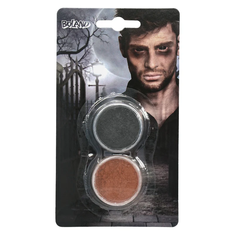 Zombiepoeder zwart en bruin set 2 potjes 5,5 g Boland