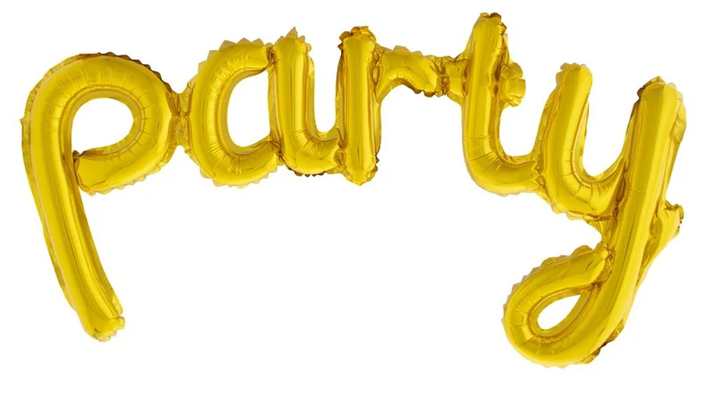 Folieballon party goud letterballon 113 x 46 cm