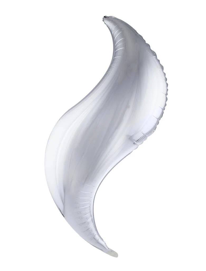 Folieballon S-vorm zilverkleurig 102 cm Funny Fashion