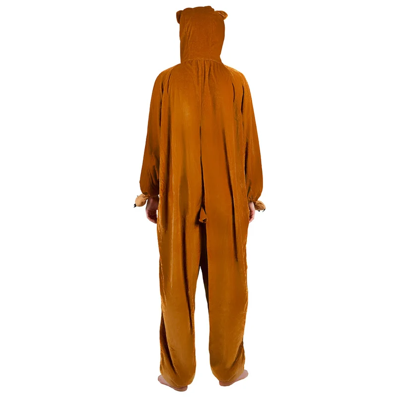 Kinderkostuum beer pluche bruin met capuchon (max. 1,40 m)