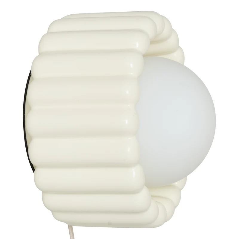 Atmosphera Lotta Wandlamp - Glas - Incl. lamp - Ø23xH20cm - Crème