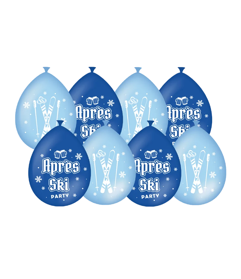 Après ski ballonnen - 8 stuks - 30 cm