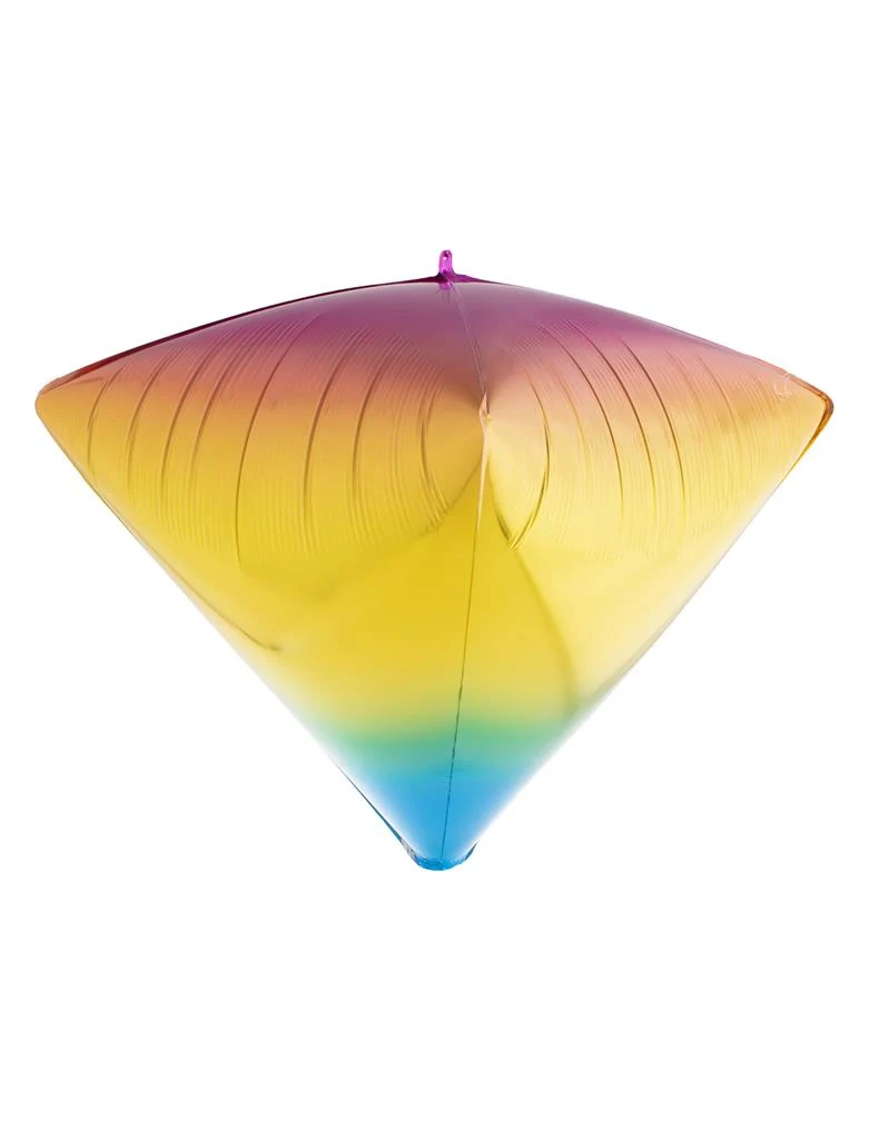 Folieballon diamant regenboog 61 cm Funny Fashion