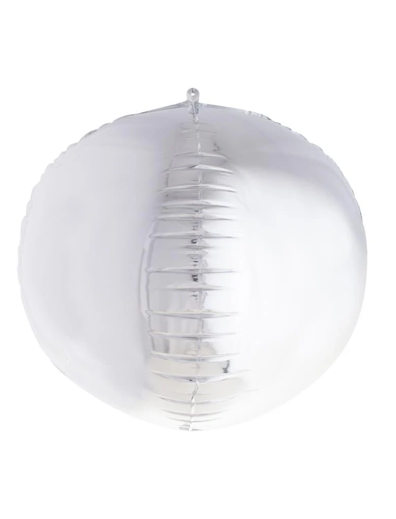 Folieballon 3D bol zilver 46 cm