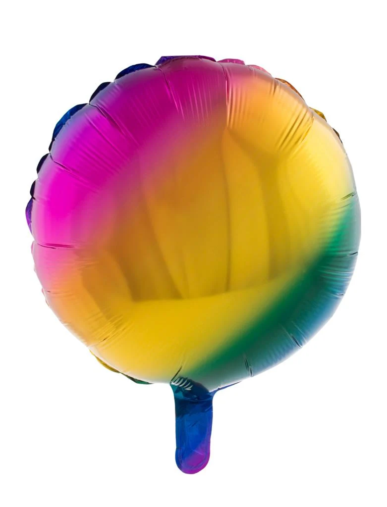 Folieballon rond regenboog 18 inch multicolor