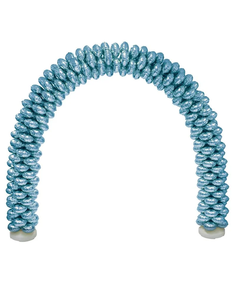 Ballonboog lichtblauw met 70 folieballonnen 300 x 220 cm