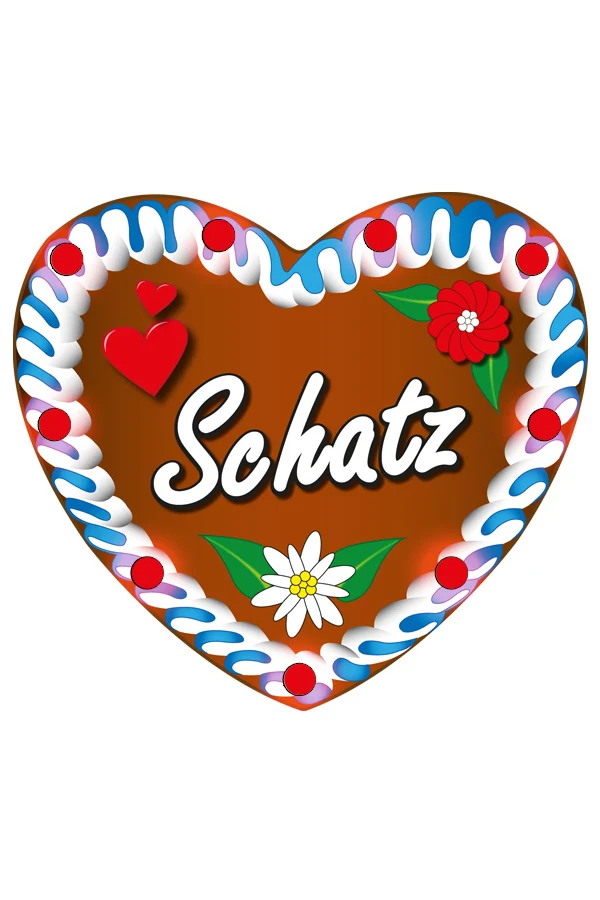 Ketting peperkoekhart 'Schatz' met licht voor dames en heren