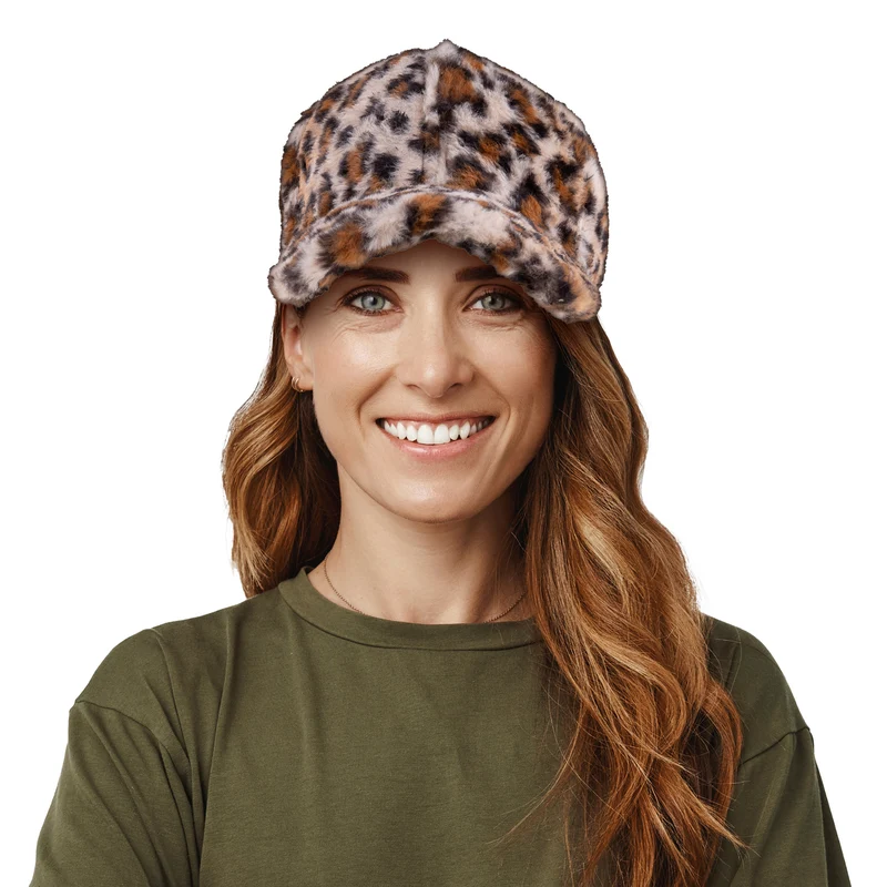 Baseballpet luipaard bruin met dierenprint voor dames