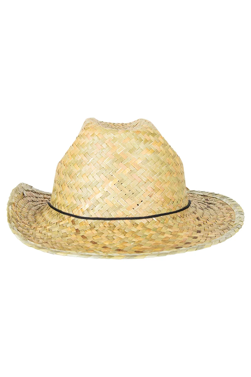 Strohoed Texas ranger naturel met zwart koord